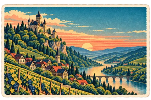 Germany postcard from the Travary app