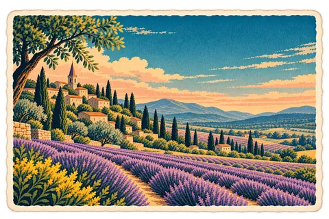 France postcard from the Travary app