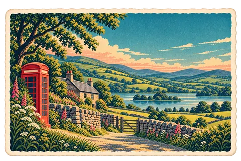 United Kingdom postcard from the Travary app