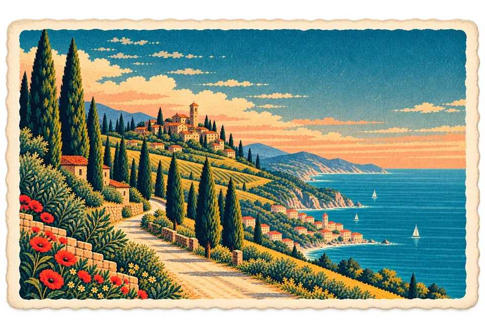 Do I need to print my boarding pass?: Travary postcard art