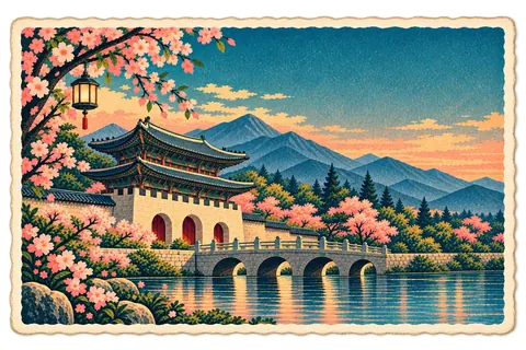South Korea postcard from the Travary app