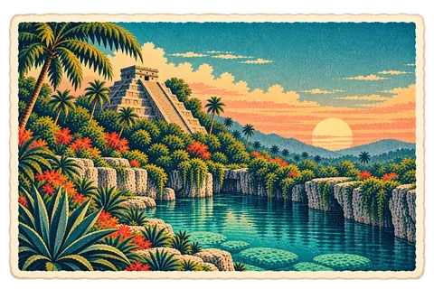 Mexico postcard from the Travary app