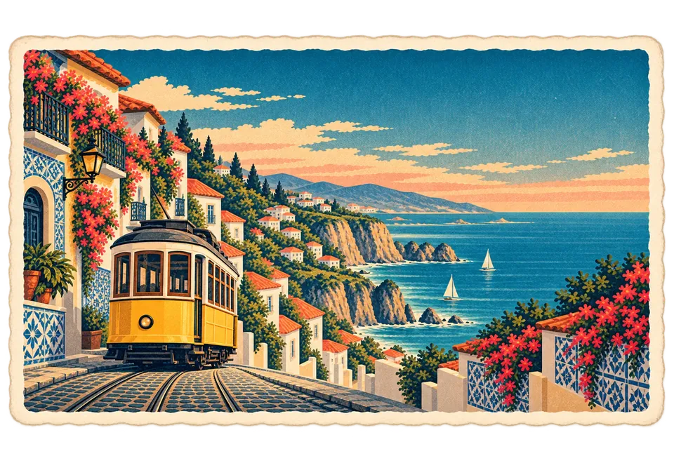 How to make a travel itinerary: Travary postcard art